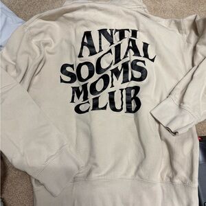 Anti Social Moms Club Cream Sweatshirt
